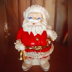 Vintage spaghetti Santa collectible bank